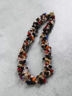 🌈 Multi Strand Genuine Gemstone Chip Necklace 🌈